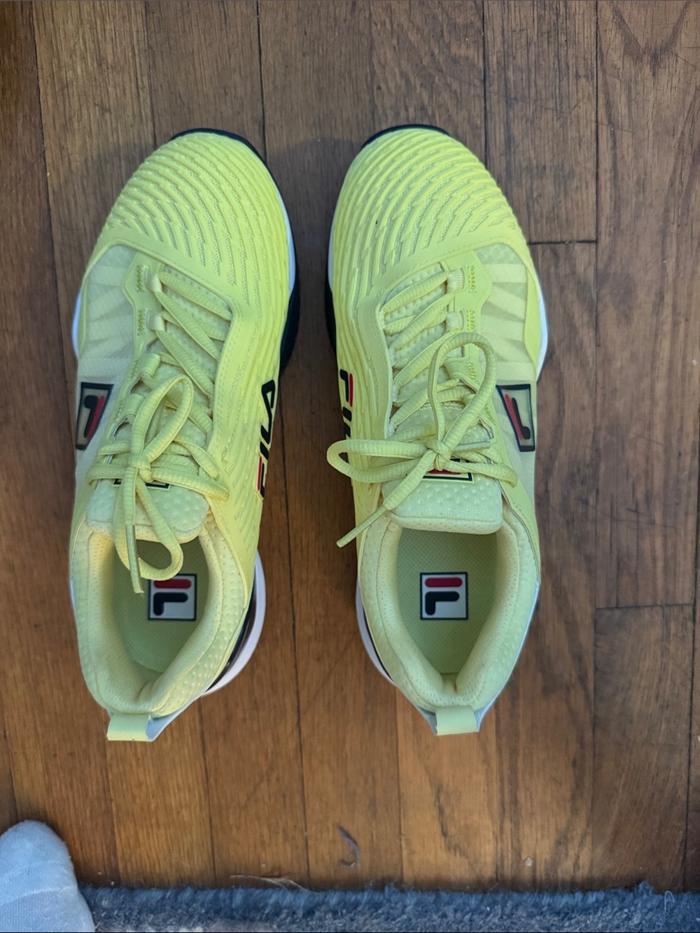 FILA Youth Neon Yellow Lace-Up Athletic Sneakers